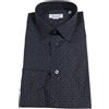 BRANCACCIO Camicia Uomo blu BRANCACCIO fantasia lettere mod DUTY K2 tess BZ61102 100%cotone