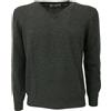 PANICALE Maglia uomo scollo a v con toppe PANICALE 100% lana MADE IN ITALY extra slim