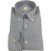 GMF 965 Camicia uomo righe bianco/azzurro button-down GMF 965 mod 92 L.T 100% cotone