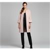 ZARA woman ligth pink coat half season open fronted NEW 2/4 sleeves trumpet sXXL