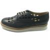 FRAU Scarpe donna Frau pelle morbida derby con zeppa 94L4 navy made in Italy shoes