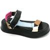 Mjus P46002 sandalo strap-on pelle multicolor fondo gomma D