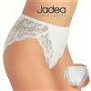 JADEA 6 slip JADEA sgambato cotone elastico e modal Tg 5 bianco inserti pizzo art.530