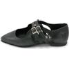 Felmini C690 ballerina a punta cinturino pelle nero U