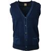 KAOS Gilet uomo con bottoni e tasche lavaggio dyed KAOS mod DI2NT004 100% lana