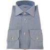 BRANCACCIO camicia uomo manica lunga slim righe bianco/celeste GIO' K2 BN11803