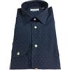 BRANCACCIO camicia uomo fantasia blu chiaro mod DUTY K2 tess BZ61402 100% cotone