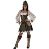 Funny Fashion Costume donna Robin Hood con cappello, cintura, borsa e copristivali