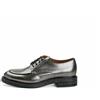 FRAU SCARPE FRAU DONNA DERBY IN VERNICE ACCIAIO REFLEX 96J8 MADE IN ITALY SHOES