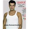 Leable 3 Canottiere uomo Leable spalla stretta a maglia liscia in cotone makò art 1476