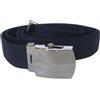 Military Scuro BLU NAVY Stile Militare Tessitura Cintura Dei Pantaloni 110cm con
