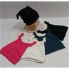 Made in Italy BERRETTA CUFFIA BAMBINO NEONATO COTONE CON NODI MADE IN ITALY MISURA 44/48