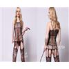 COMPLETINO LINGERIE INTIMO NOTTE SEXY DONNA LETTO CALZE CORPETTO HOT BIANCHERIA