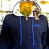 Guru Felpa uomo Guru aperta zip, con logo ricamato, tasche e cappuccio art G991068