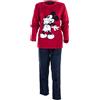 Disney Mickey Mouse Uomo Donna Pigiama Lungo Due Pezzi Pile di Corallo Invernale