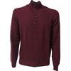 DELLA CIANA maglia uomo con bottoni bordeaux interno collo grigio MADE IN ITALY