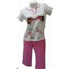 Promise Pigiama Donna corto marca Promise cotone, bianco-fucsia, 7013 ,Taglia S