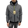 SHOCKLY Giubbino uomo SHOCKLY, tg M grigio in pelle sintetica con cappuccio, sconto 50%.