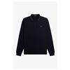 Fred Perry 🔵FRED PERRY POLO MANICA LUNGA M3636 BLU NAVY / GRIGIO GRAFITE Q45 NEW FW 22/23