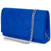 Emila Pochette blu elettrico cerimonia da donna clutch elegante borsetta borsa a mano