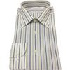 RODRIGO camicia uomo manica lunga bianco righe celeste/grigio mod 1372 JEH0