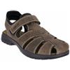 Enval Soft SANDALI ENVAL SOFT UOMO COMODI 1214022 PELLE FANGO CHIUSURA CON STRACH