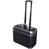 Alumaxx Pilotenkoffer DISCOVERY, Trolley aus Aluminium, Rollkoffer schwarz, Businesstrolley, Aktenkoffer Borsa pilota, 48 cm, 34 liters, Nero (Schwarz)