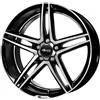 Brock B33 Brock 8 x 17 5 X 100 ET 35 girobulloni Hub centraggio 63,4 580071011, Nero front-polished