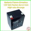 FIAMM Batteria 12v 5ah FIAMM 12FGH23 Ricaricabile Alta Corrente di Scarica High Rate