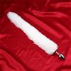 Fetish Tail Coda di Volpe in Pelliccia BIANCA con Plug Anale Piccolo in Metallo