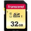 Transcend Sdhc 500s 32gb Class 10 Uhs-i U1 V30 Memory Card Nero
