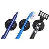 Schneider Klick-Fix - Supporto universale per spazzolino da denti, rasoio, cavi, penne e molto altro ancora, fino a max. 150 g, set da 5 pezzi, colore: Nero