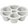 BÉABA, Vasetti Multipli in Silicone, Resistenza Termica Estrema, Forno e Microonde, 6 Scomparti Separati, Ermetico, Fabbricati in Italia, 6 x 150 ml, Grigio