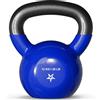 Yes4All WG2U Vinyl Coated Cast Iron Kettlebell, 12 kg, Blue