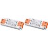 Goobay 30005 Trasformatore LED da 230V a 12V 15W - Driver LED Tensione DC - Carico Totale (Confezione da 2)