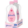 Johnson's Baby Olio per la Pelle Delicata 500 ml, Olio neonato per una pelle idratata fino a 10 volte di più*, Johnson's Baby Oil idrata e protegge dalla secchezza, Dermatologicamente testato