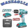 TOTAL TRAPANO AVVITATORE N.2 BATTERIE 20V C/VALIGETTA TDLI200215