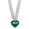 Liu Jo Collana Donna LIUJO LJ639 in Ottone con Cuore Logato Verde
