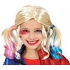 Fiestas Guirca Parrucca con codini colorati blu e fucsia ragazza cattiva bambina