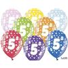 subitodisponibile 50 PALLONCINI lattice 30 cm numero 5 COMPLEANNO 5 ANNI 0F2B