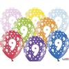subitodisponibile 50 PALLONCINI lattice 30 cm numero 9 COMPLEANNO 9 ANNI 0F2P