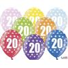 subitodisponibile 50 PALLONCINI lattice 30 cm numero 20 COMPLEANNO 20 ANNI 0F32