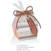 Subitodisponibile 20 PEZZI TRIBALE Scatolina sacchetto portaconfetti MARRONE E ARANCIONE c 043B