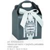 Subitodisponibile 20 PEZZI SCRIGNO GRIGIO perlescente scatola portaconfetti con nastro e t 040D