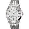 Lorus Orologio Uomo Solo Tempo Lorus RS975CX9 Quadrante Bianco Cinturino Acciaio Data