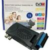 Mini Decoder digitale terrestre TV DVB T3 piega 180° full HD 1080p 1920p scart 3