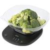 JATA HOGAR HBAL1709 - Bilancia da cucina digitale con ciotola da 1 l, fino a 5 kg. Funzione Tara. Indicatore di sovrappeso e batteria scarica. Dimensioni: 17 x 21,5 x 8,5 cm