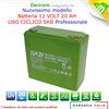 ANFEL-SKB BATTERIA AGM AL GEL RICARICABILE UCG20-12 20Ah 12V PER USO CICLICO E TRAZIONE
