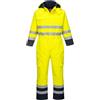 Portwest S775 Tuta Bizflame Rain Alta Visibilità Anelli Radio Con Cerniera | Giallo/Blu navy, S, EN ISO 20471 Classe 3, EN 343, EN 1149-5, EN 13034, Inserti in Contrasto, Tessuto Impermeabile Ignifugo
