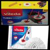 Vileda Turbo Smart Mocio Con Secchio a Pedale Kit Completo + Ricambio Bianco